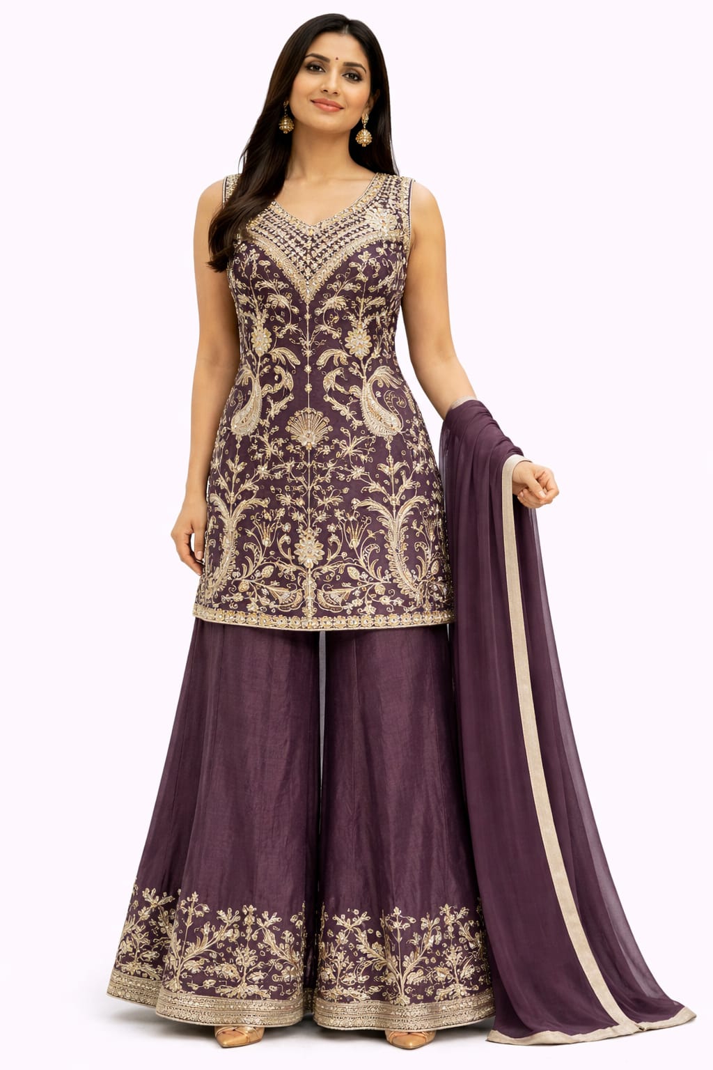 KURTA WITH CIRCULAR PLAZO D.NO. 1026